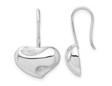 Sterling Silver Heart Dangle Post Earrings